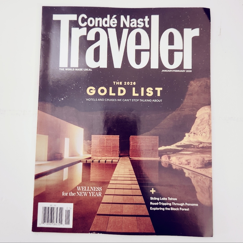 🍭7/$15 Conde Nast Traveler Magazine January/February 2026 The 2026 Gold List